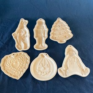 Vintage Brown Bag Cookie Art Molds Valentines Easter Christmas Halloween 80s 90s